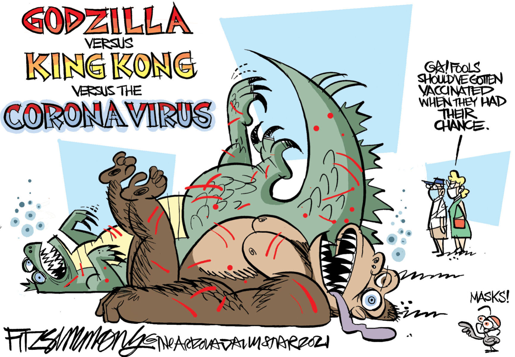Daily Fitz Cartoon: Battle of the Titans
